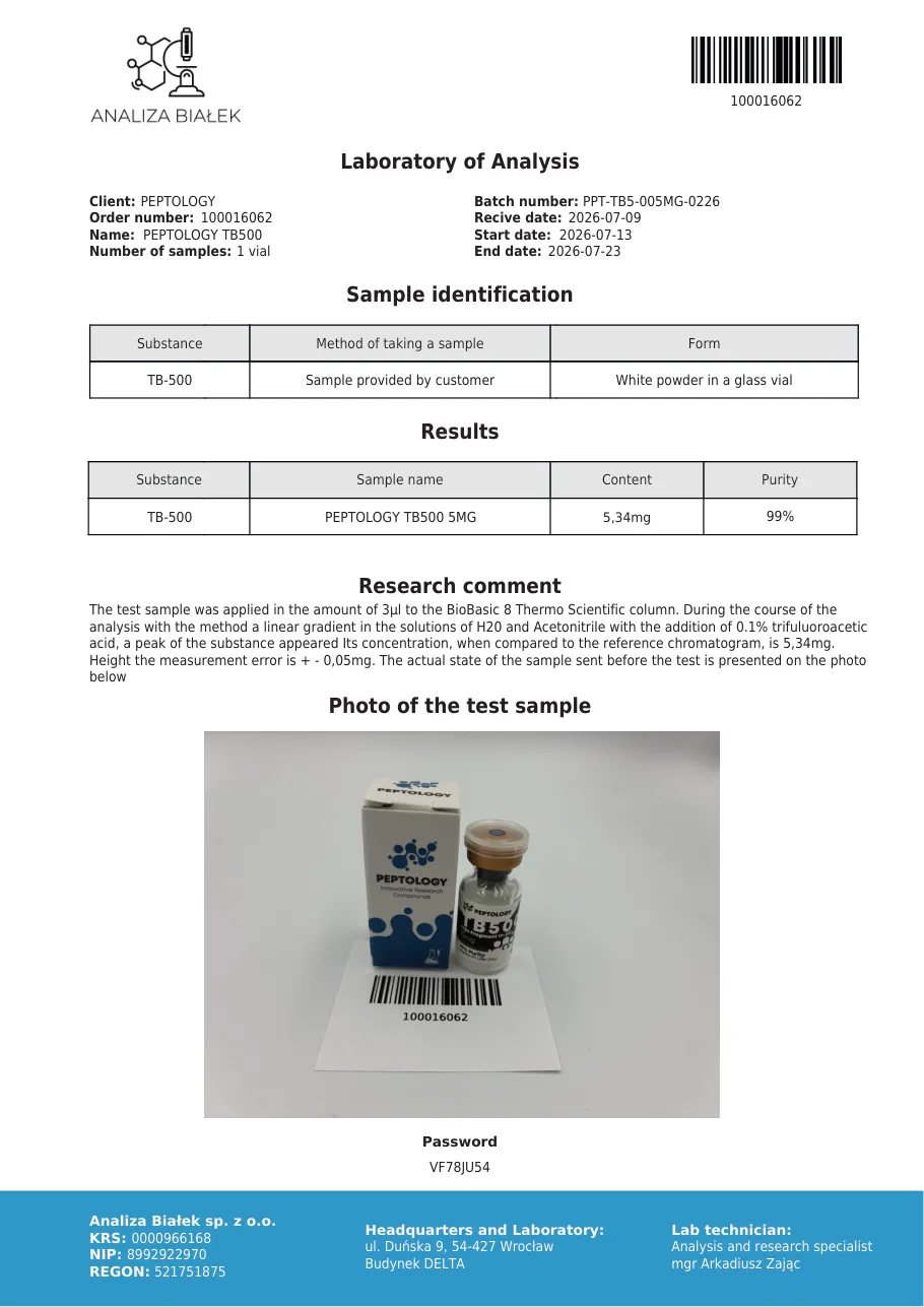 TB-500 5/10 mg – συνθετικό θραύσμα της θυμοσίνης β4 – εικόνα 4