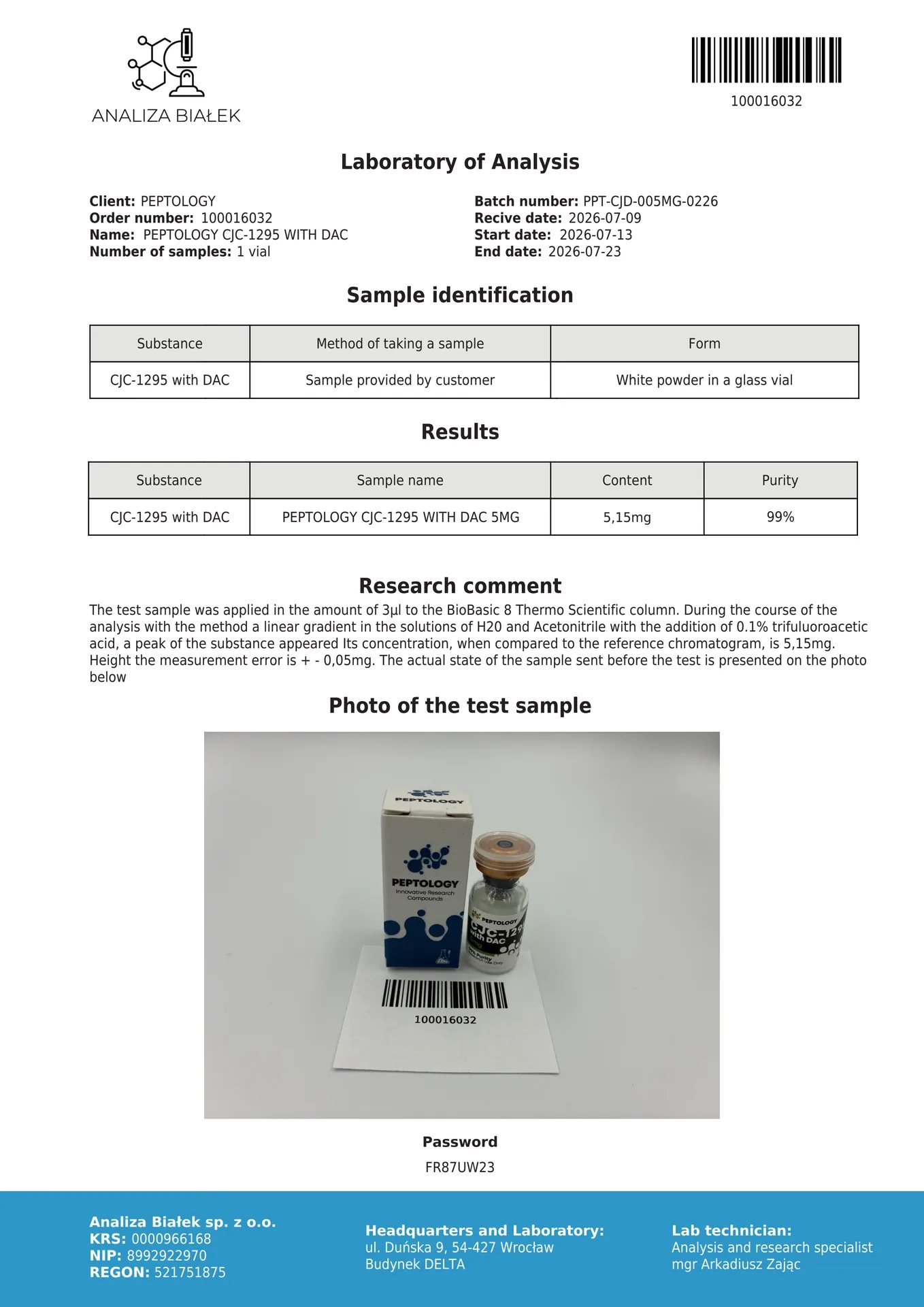 CJC-1295 2/5 mg – ανάλογο του GHRH με DAC (μακράς δράσης) – εικόνα 2