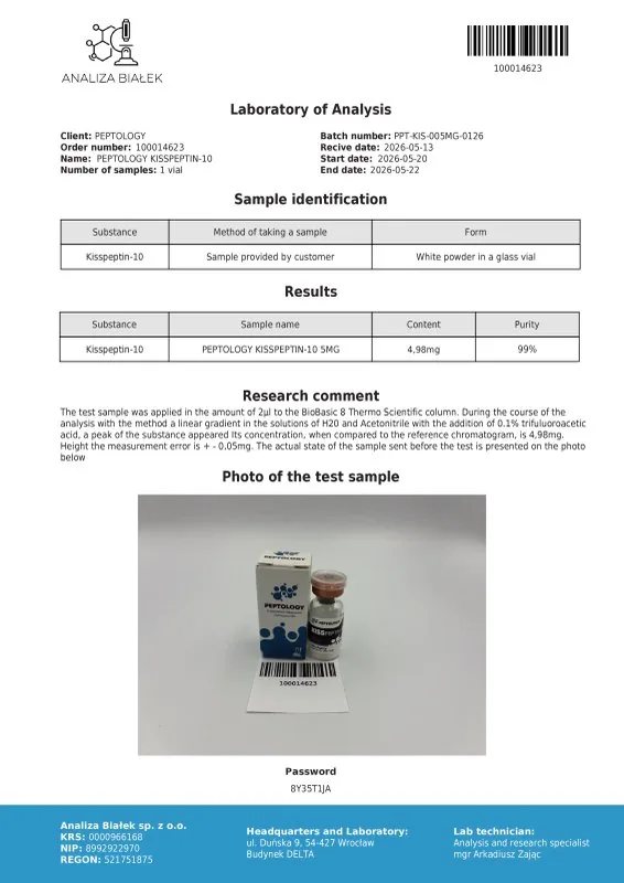 Kisspeptin-10 5/10 mg – δεκαπεπτίδιο – εικόνα 2
